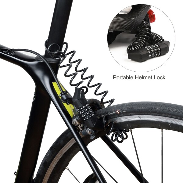 라이딩데이,[라이딩데이] 1.8m 스프링 자전거자물쇠- 번호키방식 헬멧 자전거락 705048