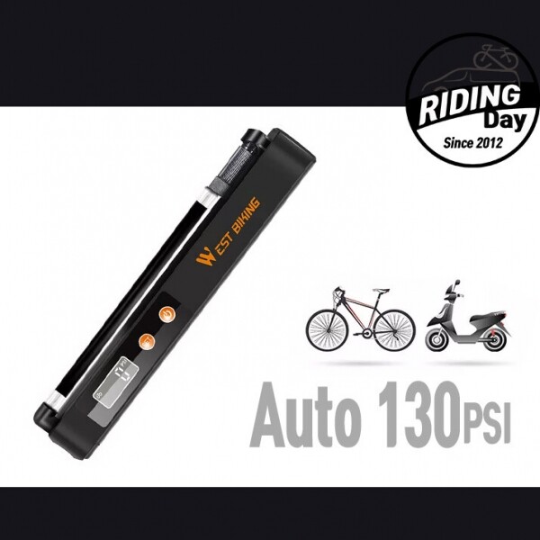 라이딩데이,[라이딩데이] 자전거 전동에어펌프 - USB충전 LCD디지털 자전거미니펌프 711119